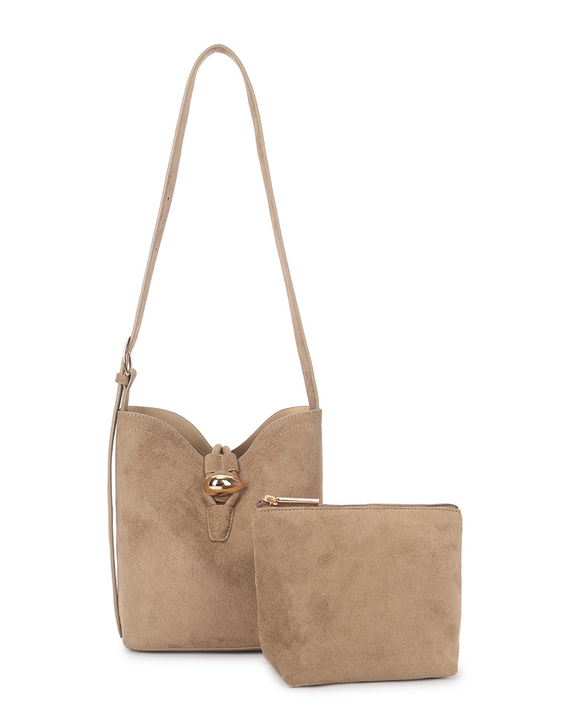 [40131] Kunstlederen schoudertas | 40131 (Taupe)