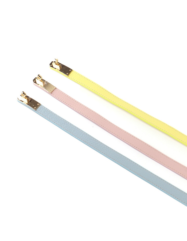 Lederen riem | 559139  (105CM) (Lichtblauw)