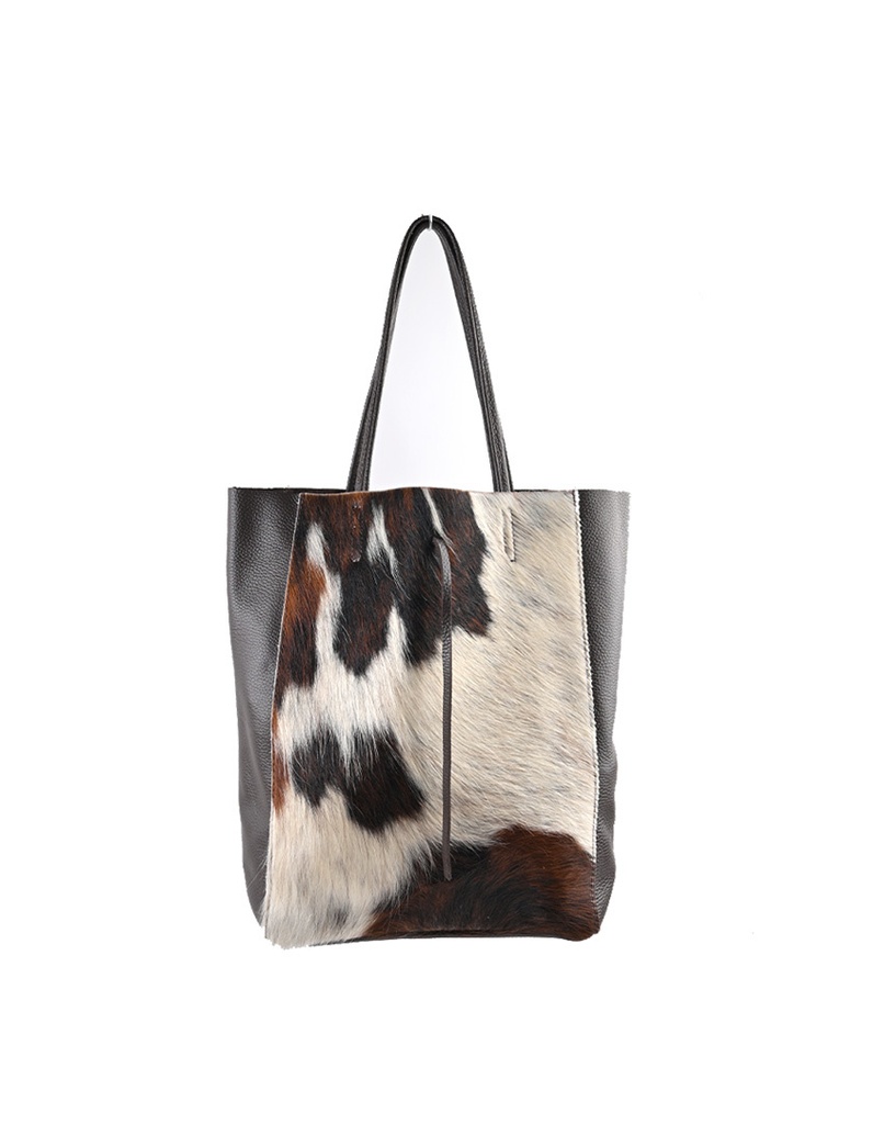 Lederen schoudertas | Koeprint | 552616