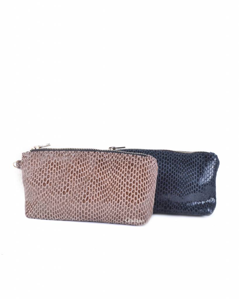 Lederen etui | Schubben | 559026 (Donkergrijs)