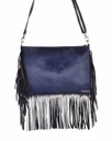 Lederen schoudertas/clutch | Vacht | Franjes