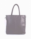 Lederen shopper   grijs