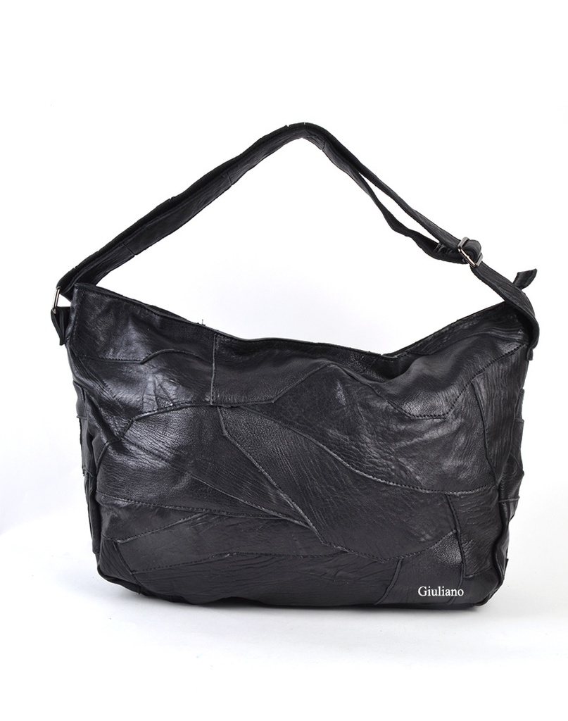 Lederen handtas | Zwart | 552069