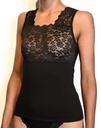 Basic Tanktop Kant Zwart