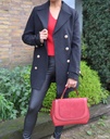 Double breasted coat Zwart | 61097