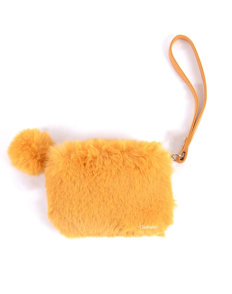 Faux fur portemonnee