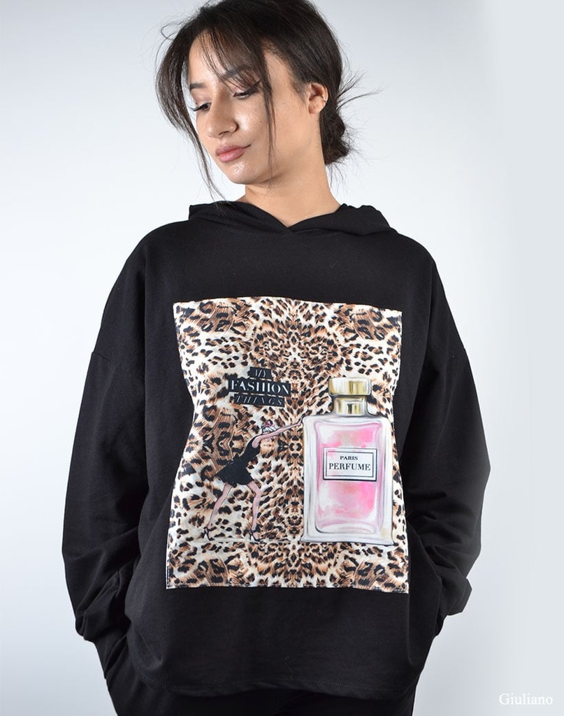 Trui met capuchon |62008 (Zwart)