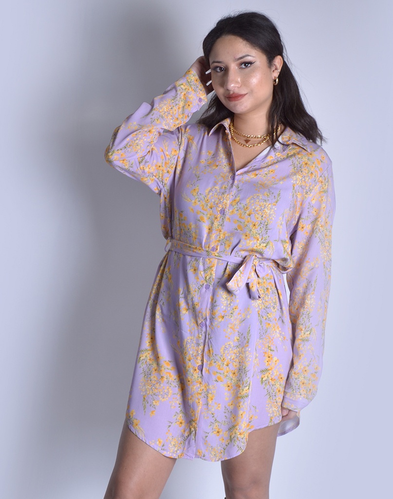 Jurk | Floral Lila | 62016