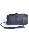 Lederen schoudertasje/ clutch