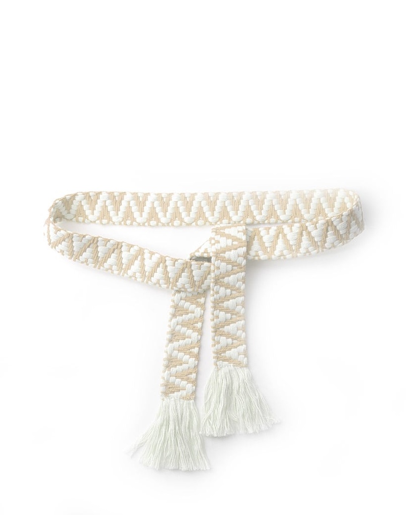 Handgemaakt Katoen riem | 800009 (Beige)
