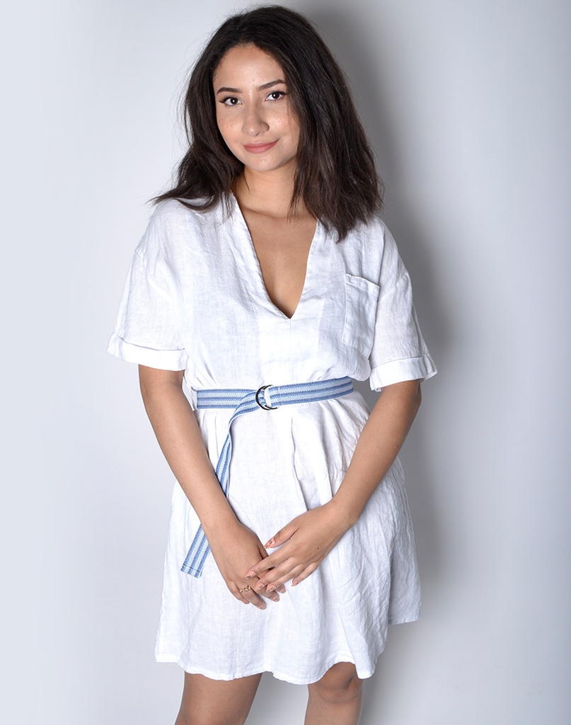 Jurk | V-hals korte mouw | 62063