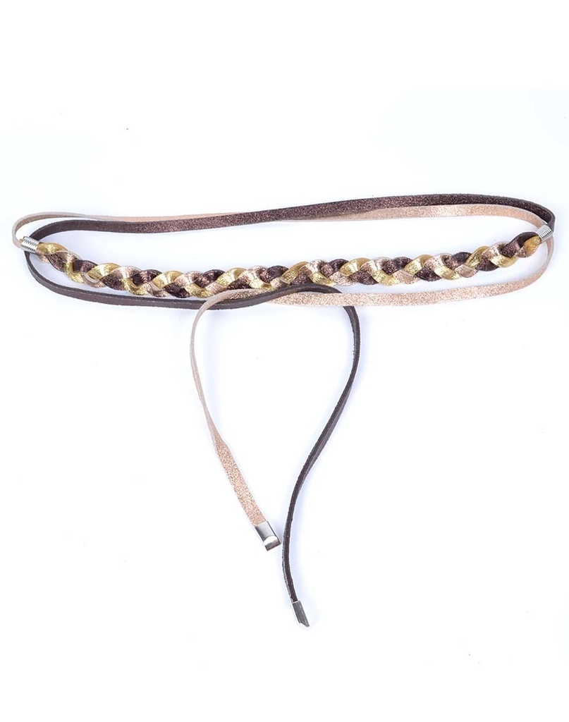 Riem - gevlochten metallic | 800011