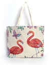 Canvas shopper flamingo | 300263