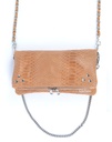 Lederen schoudertas studs kroko | 552649