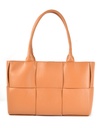 Lederen handtas | Gevlochten look | 900093
