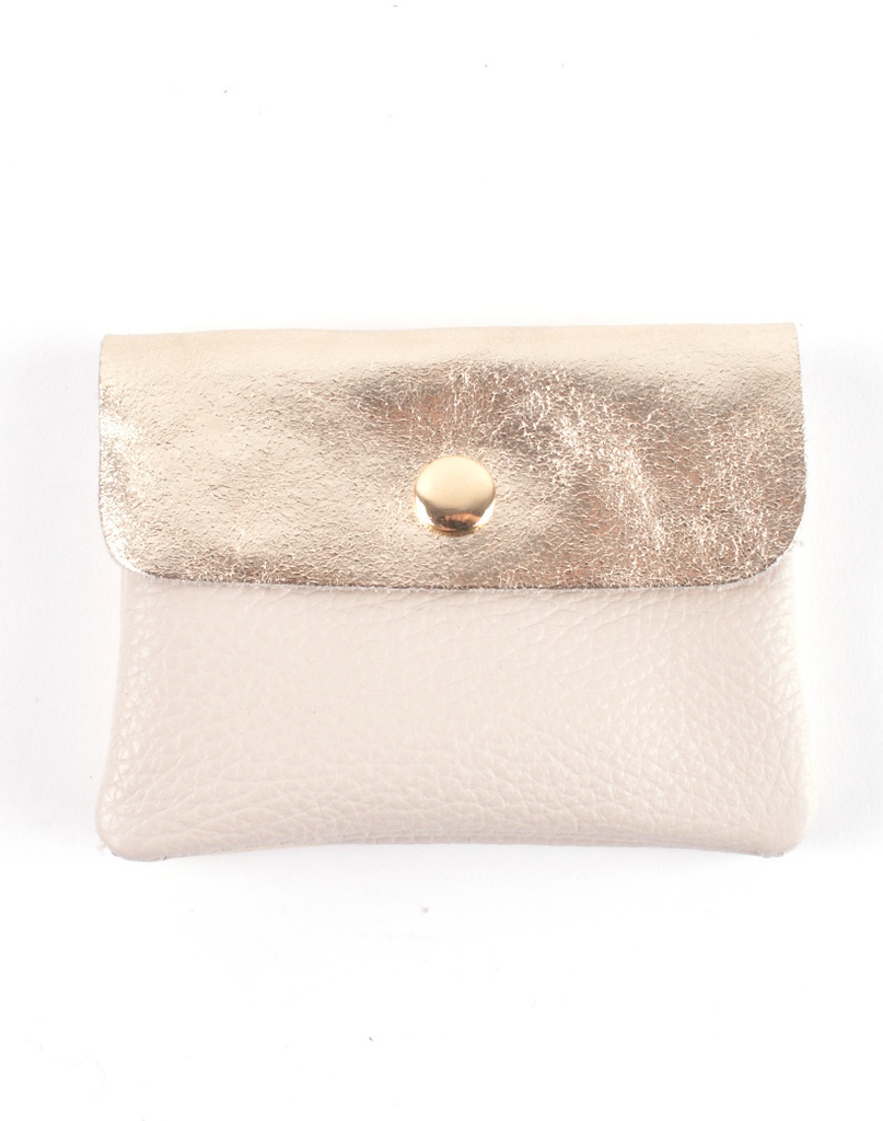 Lederen portemonnee metallic - Combi-kleur