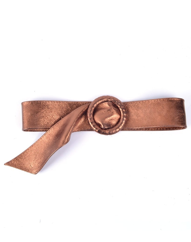 Lederen riem Rond metallic | 800048