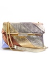 Lederen schoudertas Rainbow metallic - Goud Lila | 552689