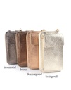 Lederen portemonnee / telefoontasje Metallic | 9000701