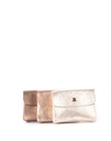 Lederen portemonnee  - Metallic