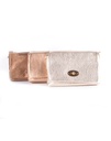 Lederen schoudertas  metallic