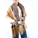 Poncho/ sjaal met nepbont | 700248
