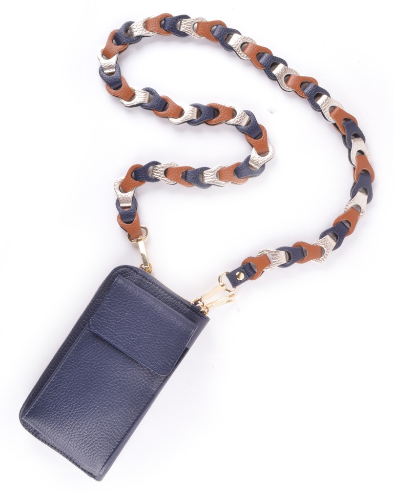 Schouderband gevlochten metallic Smal | 5590892