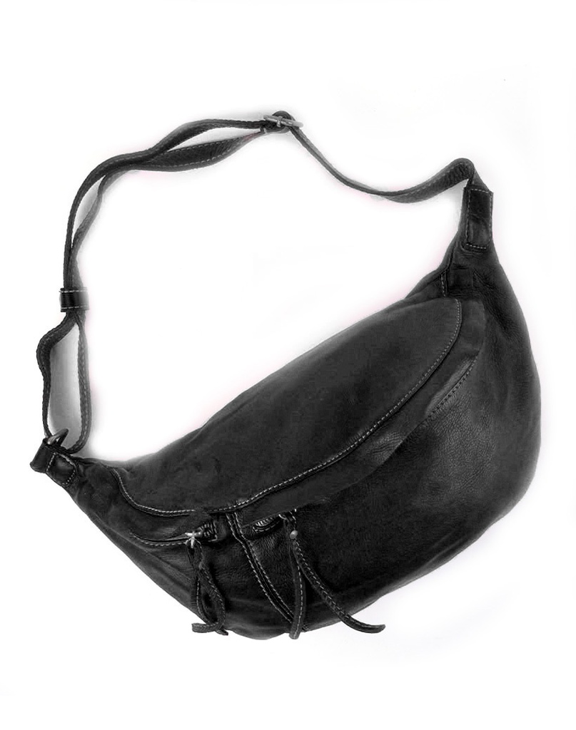 Gewassen Lederen Heuptas XL | 552809 (Zwart)