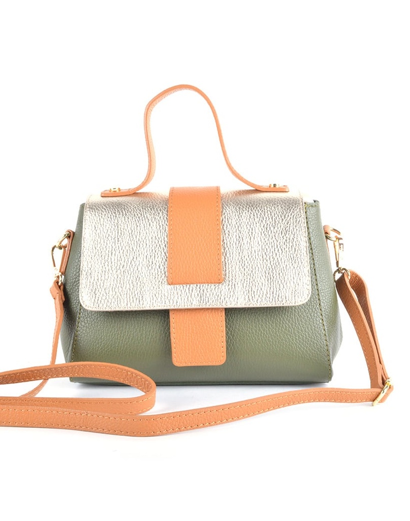 Lederen handtas 3 Combi kleuren | 9001552