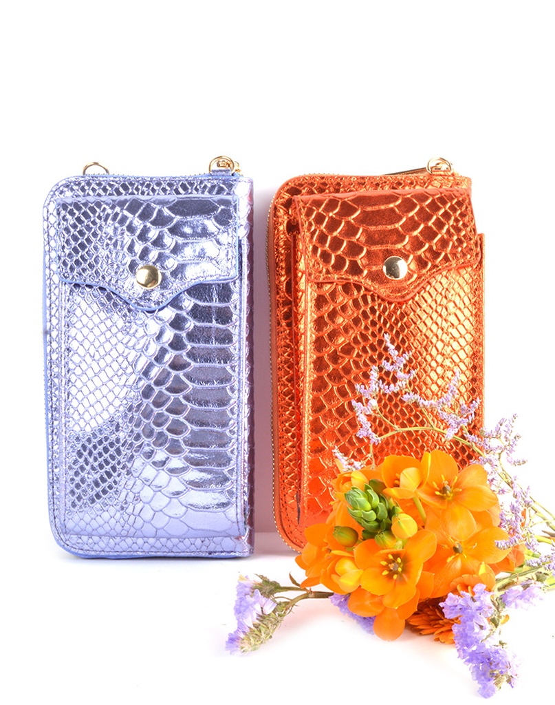 Snake metallic portemonnee / telefoontasje | 5527451
