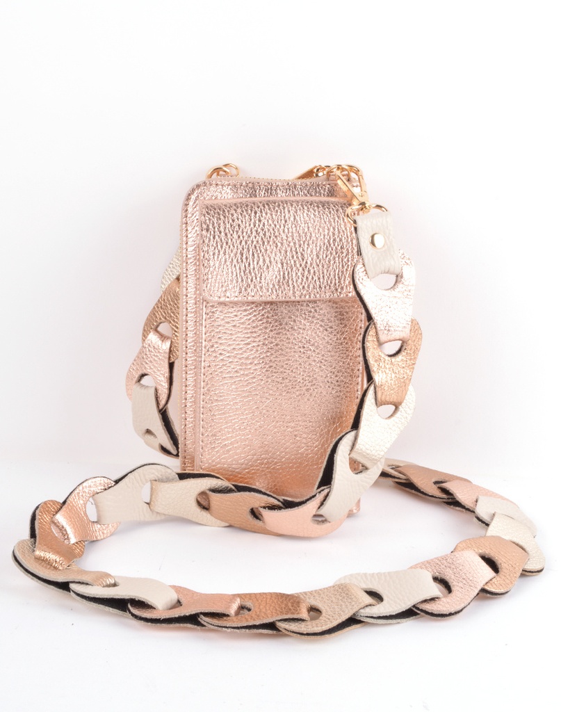 Schouderband gevlochten metallic Breed XL