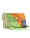 Lederen schoudertas Rainbow Metallic Oranje Groen | 552687