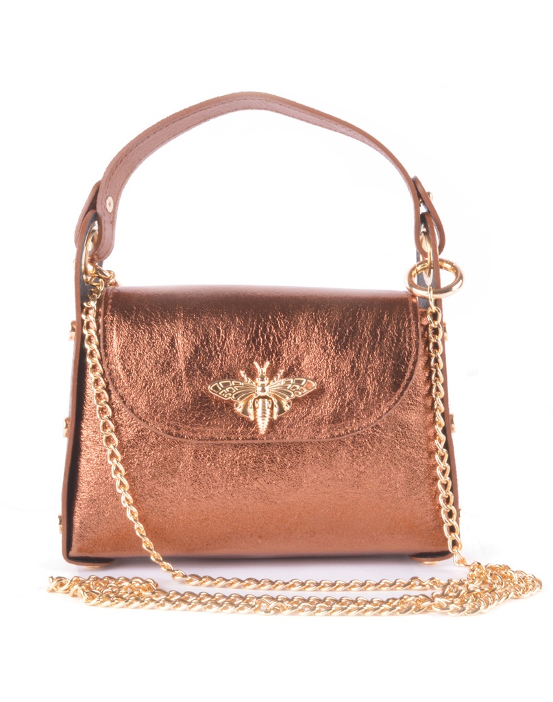 Lederen Schoudertas | 552839 Metallic