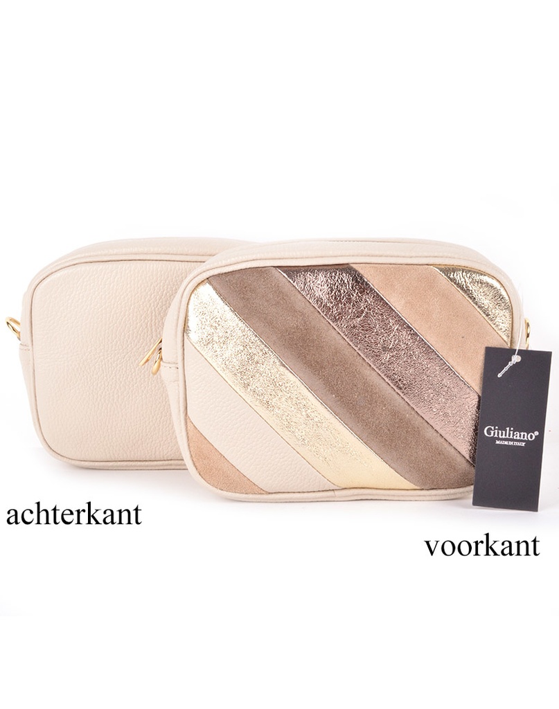 Lederen schoudertas metallic rainbow | 552878 (Regenboog Neutraal)