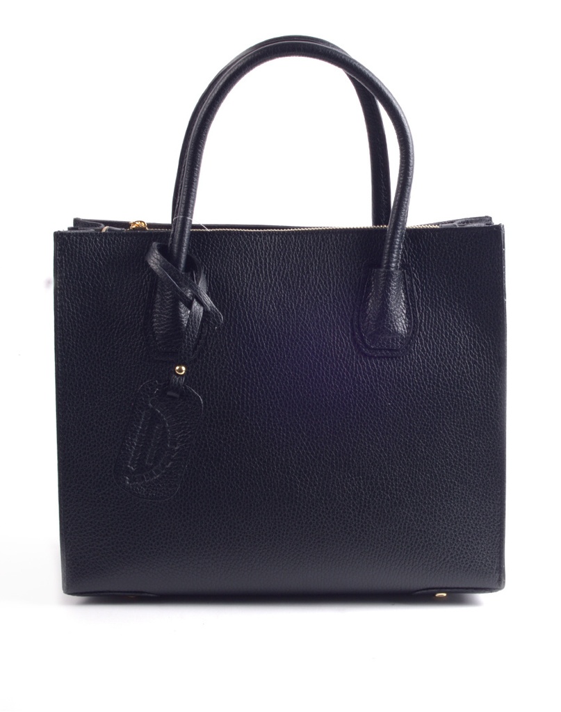 Lederen handtas | 552760 (Zwart)