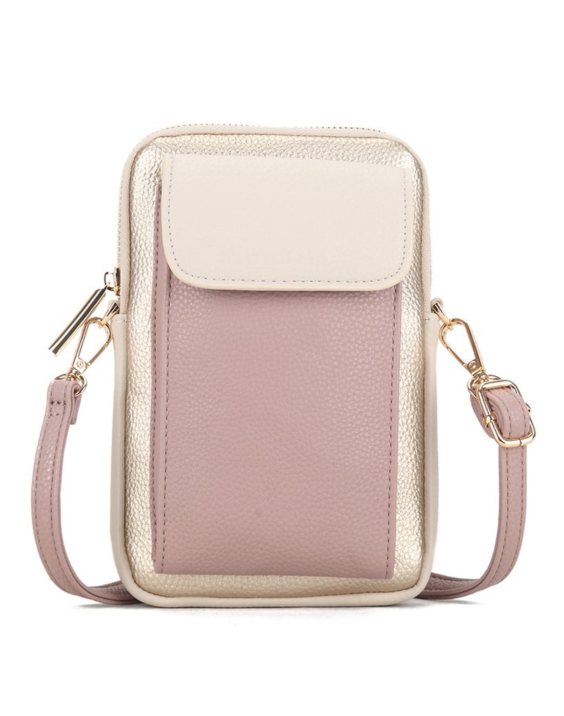 Kunstlederen telefoontas combi-kleur | 30280