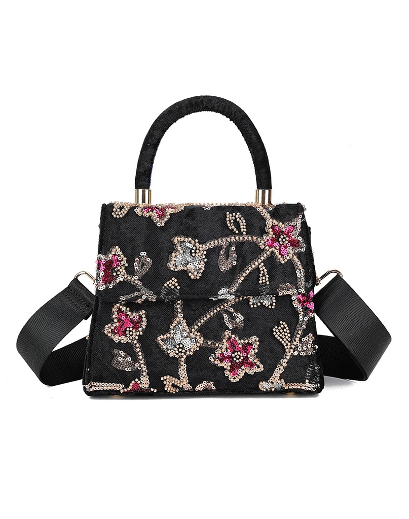 Kunstlederen pailletten handtas | A80139