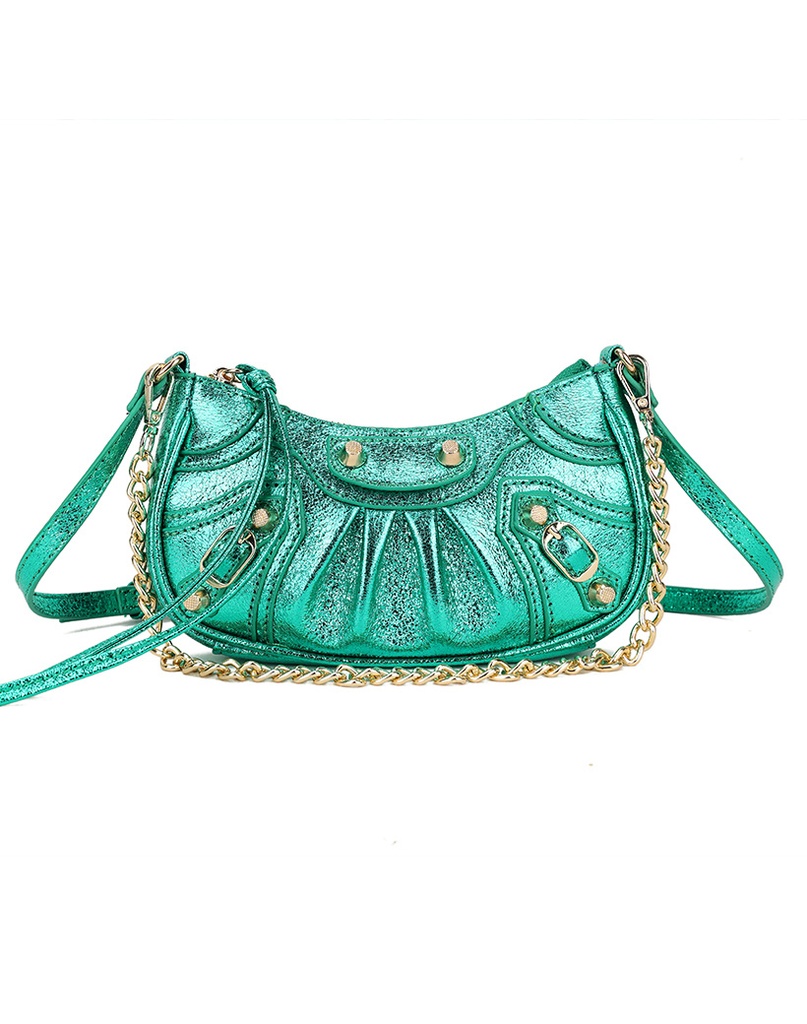 Kunstlederen metallic schoudertas | 88001