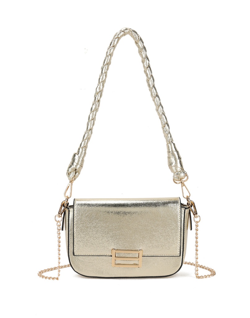 Kunstlederen metallic schoudertas | 70106 | -70%
