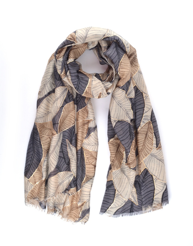 Sjaal LEAF | 700027 (Zwart)