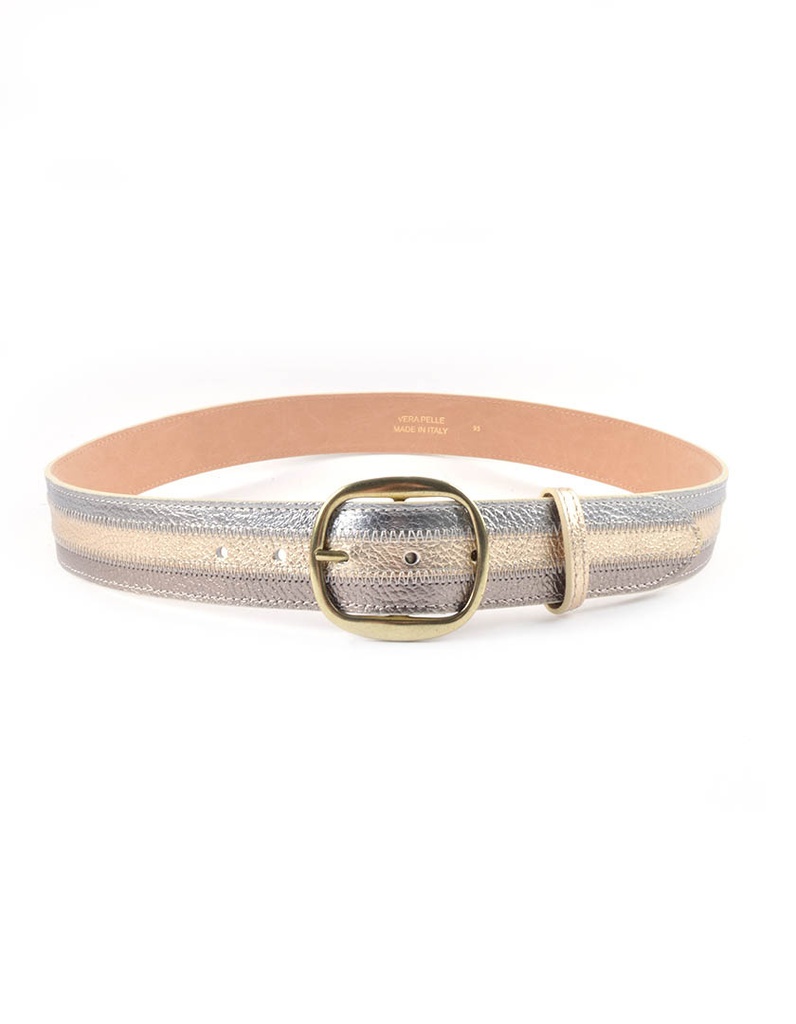Lederen metallic riem | 559123