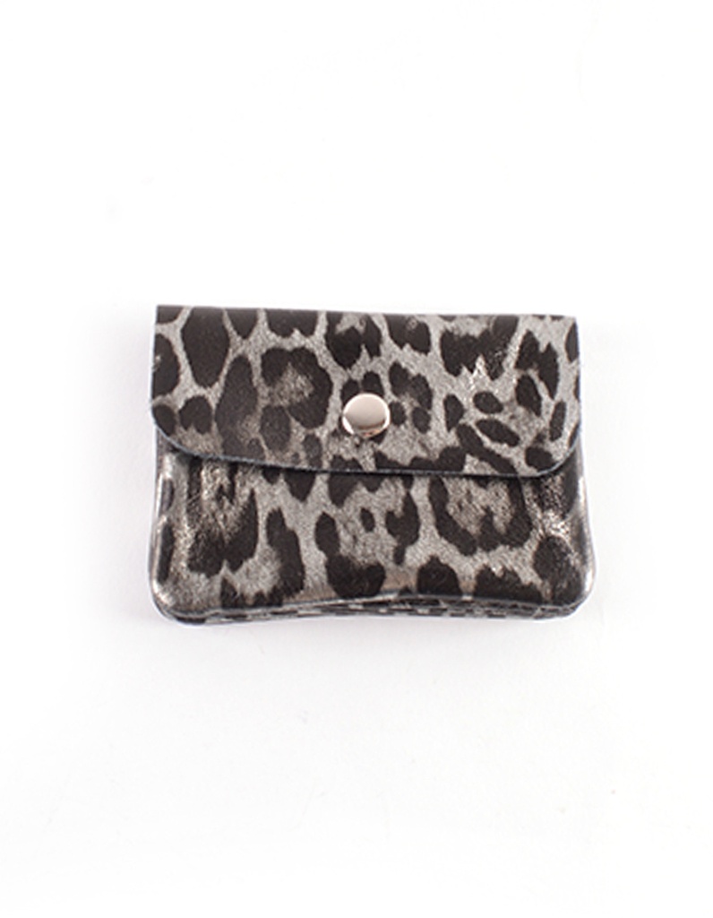 Lederen portemonnee metallic | 559091 panter
