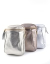 Lederen schoudertas  metallic