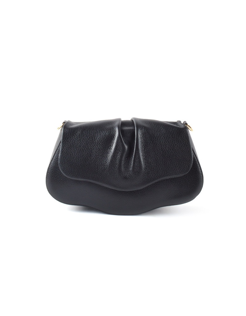 Lederen schoudertas | 552956 | -30% (Zwart)