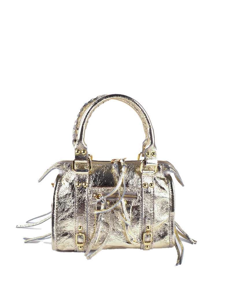 Lederen handtas | 552928 Metallic (Goud)
