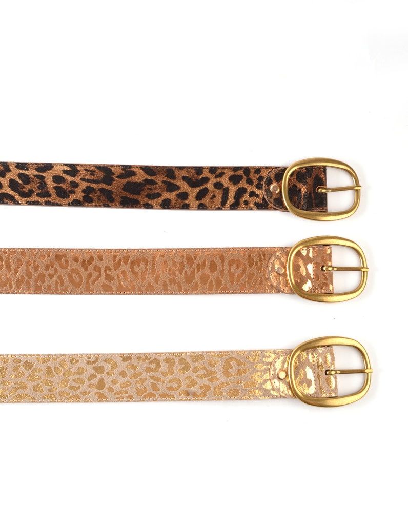 Nubuck Panter Riem | 559126 (Panter Brons 100 cm)