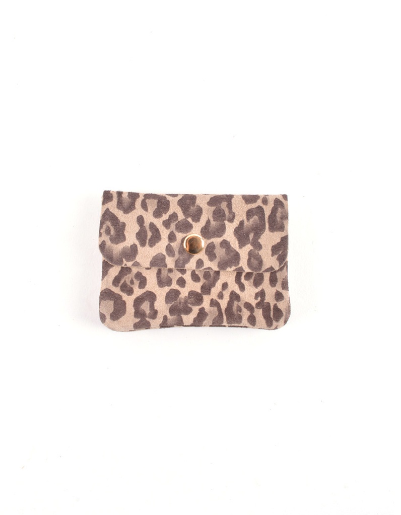 Nubuck portemonnee | Panter Matte | 559091