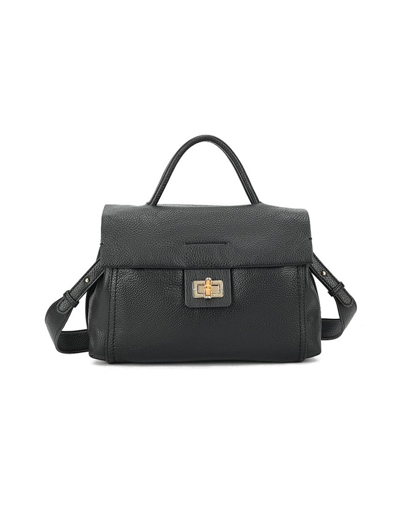 Kunslederen handtas | 80148 (Zwart)