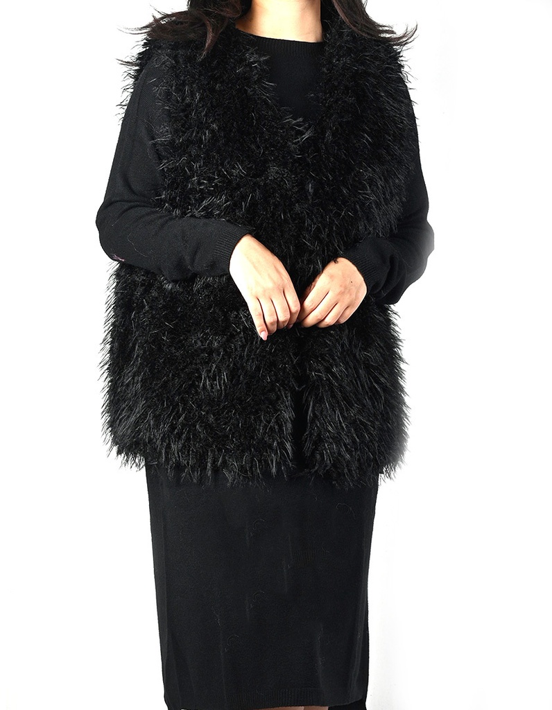Teddy gilet | 62285 (Zwart)