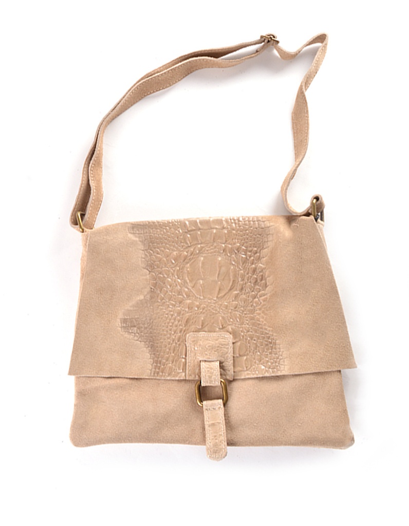 Suede kroko schoudertas | 552300
